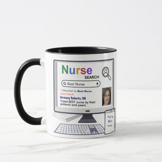 Funny Best Nurse Suchergebnis mit Foto Tasse (Links)