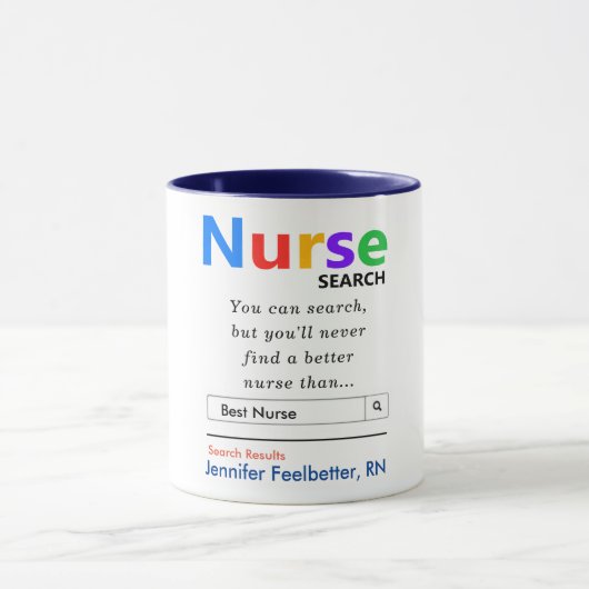 Funny Best Nurse Tasse (Zentrum)