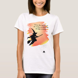 Funny Best of Us Rides a Broom Halloween T-Shirt