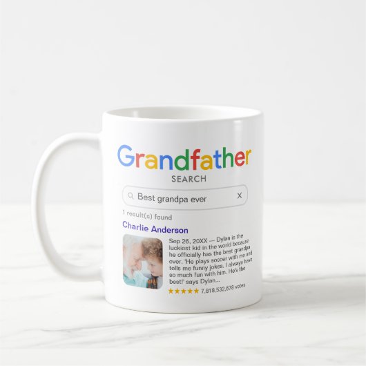 Funny Best Opa je Suchergebnisse mit Foto Kaffeetasse (Links)