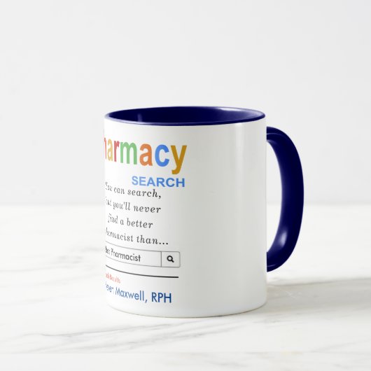 Funny Best Pharmacist Tasse (VorderseiteRechts)