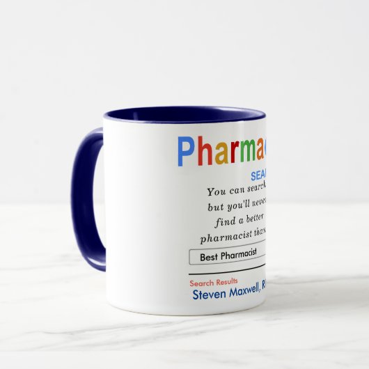 Funny Best Pharmacist Tasse (Vorderseite Links)