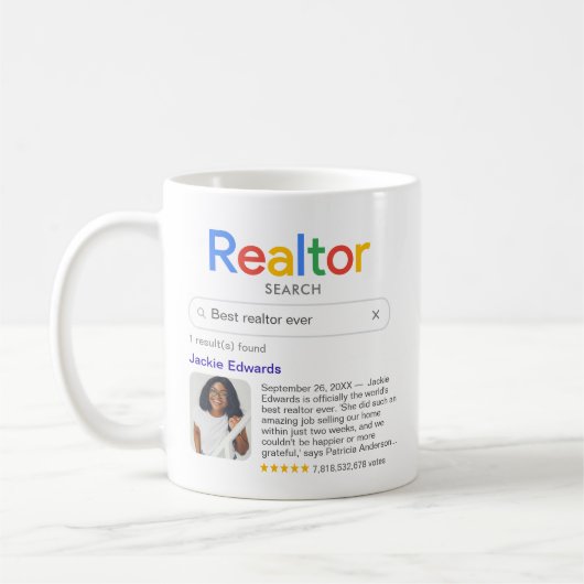 Funny Best Realtor Ever Search Result Kaffeetasse (Links)