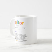 Funny Best Realtor je Search Resultat Kaffeetasse (Vorderseite Links)