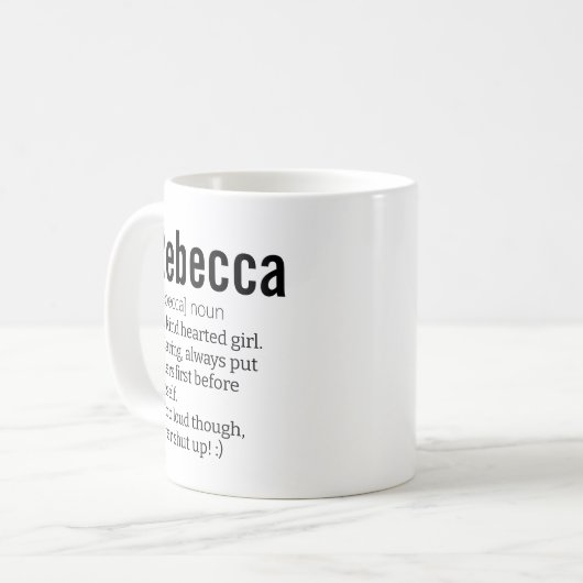 Funny Best Rebecca Definition LPA-Zwergfisch Kaffeetasse (Vorderseite Links)