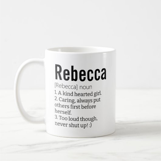 Funny Best Rebecca Definition LPA-Zwergfisch Kaffeetasse (Links)