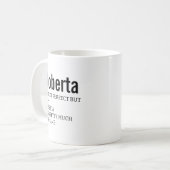 Funny Best Sarcastic Roberta Definition Geschenk Kaffeetasse (Vorderseite Links)