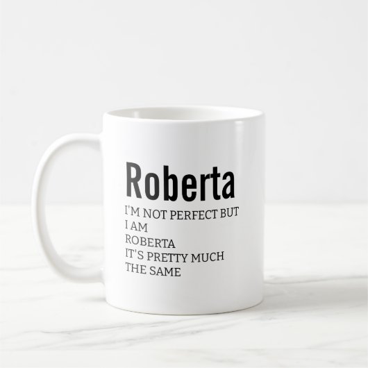 Funny Best Sarcastic Roberta Definition Geschenk Kaffeetasse (Links)