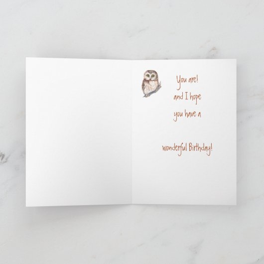 Funny Best Sister? Birthday Wise Owl Spaß Karte (Innenseite)