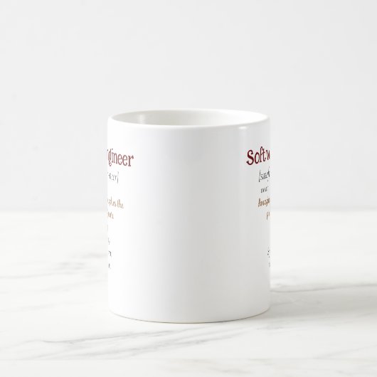 Funny Best Software Engineer Definition Geschenk C Kaffeetasse (Mittel)
