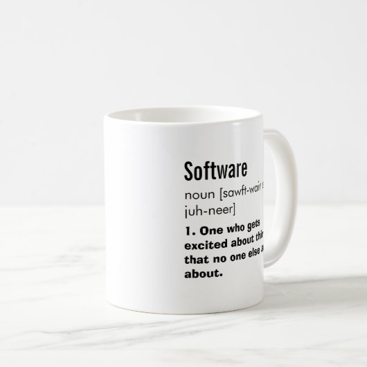 Funny Best Software Engineer - Design-Geschenk Kaffeetasse (VorderseiteRechts)