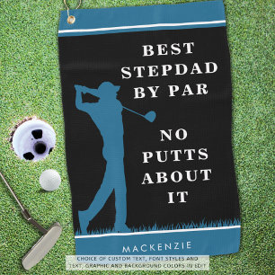 Funny Best Stepdad by Par - keine Putten darüber Golfhandtuch