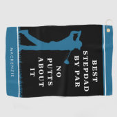 Funny Best Stepdad by Par - keine Putten darüber Golfhandtuch (Horizontal)