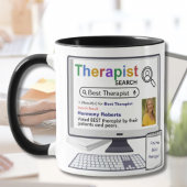 Funny Best Therapist Search Ergebnis mit Foto Tasse