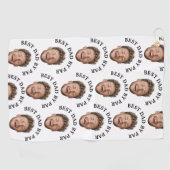 Funny Best Vater by Par Custom Face pattern Golfhandtuch (Horizontal)