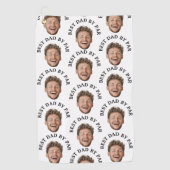 Funny Best Vater by Par Custom Face pattern Golfhandtuch (Vorderseite)