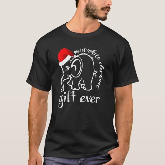Funny Best Worst White Elephant Weihnachten Weihna T-Shirt (Vorderseite)