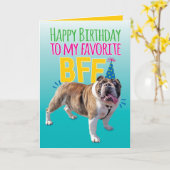 Funny BESTE FREUNDIN Birthday Card to Burping, Far Karte (Gelbe Blume)