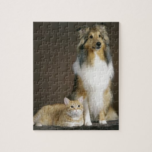 Funny BESTE FREUNDIN Die besten Freunde Kitty Cat Puzzle (Vertikal)