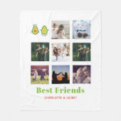 Funny BESTE FREUNDIN FOTO COLLAGE Geschenk Persona Fleecedecke (Vorderseite)