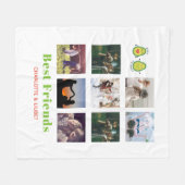Funny BESTE FREUNDIN FOTO COLLAGE Geschenk Persona Fleecedecke (Vorderseite (Horizontal))