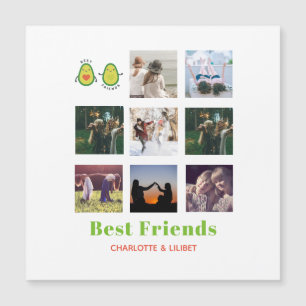 Funny BESTE FREUNDIN FOTO COLLAGE Geschenk Persona Magnetkarte
