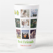 Funny BESTE FREUNDIN FOTO COLLAGE Geschenk Persona Milchtasse (Vorderseite)