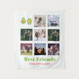 Funny BESTE FREUNDIN FOTO COLLAGE Geschenk Persona Wandteppich