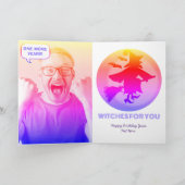 Funny beste Hexen für Sie gefiltertes Foto Karte (Innenseite)