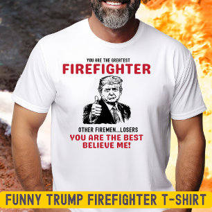 Funny Bester Feuerwehrmann Trump T - Shirt