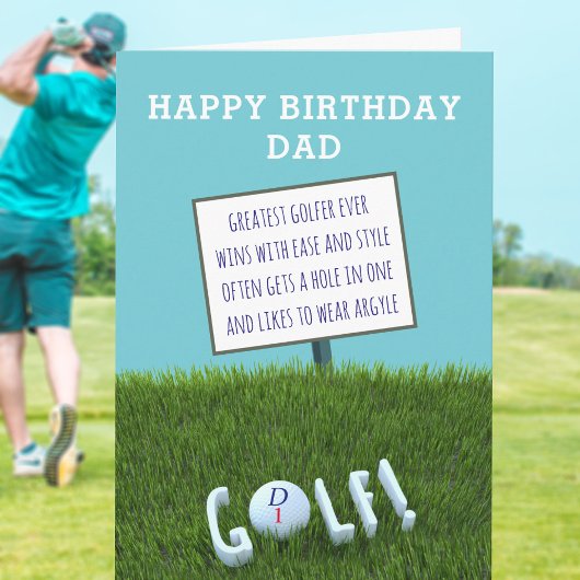 Funny Bester Golfer je Geburtstag Karte