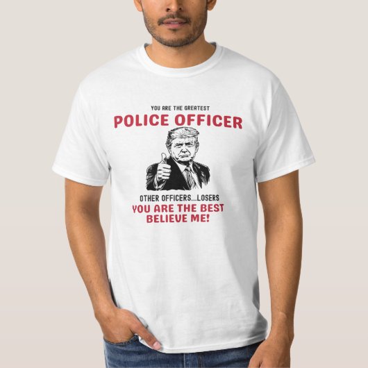 Funny Bester Polizist Trump T - Shirt (Vorderseite)