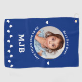 Funny Bester VATER jemals Personalisiert Golfer Golfhandtuch (Horizontal)