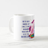 Funny Bestfriend BAD EINFLUSS Unicorn Sick Vomit Kaffeetasse (Vorderseite Links)