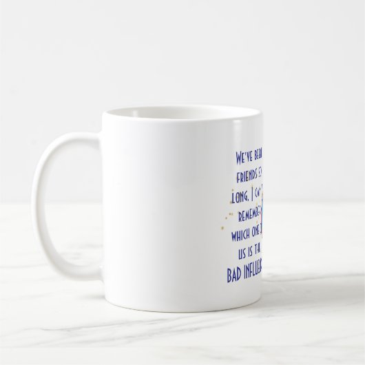 Funny Bestfriend BAD EINFLUSS Unicorn TRex Kaffeetasse (Links)
