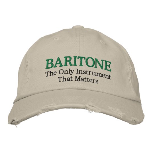 Funny bestickt Baritone Music Hat Bestickte Baseballkappe (Vorderseite)