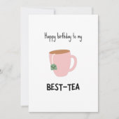 Funny Bestie Pun Birthday Card (Vorderseite)