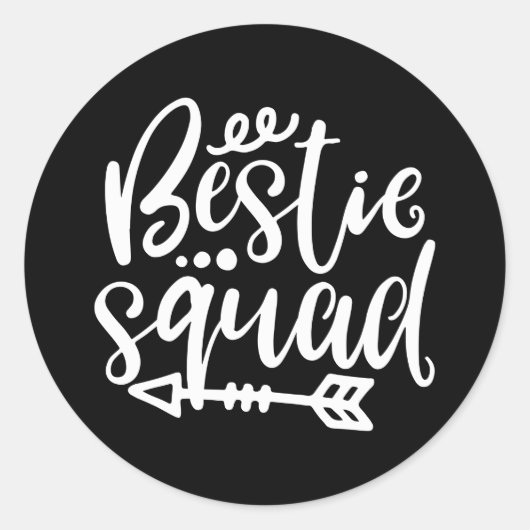 Funny Bestie Squad Your Friendship Sprichwort Runder Aufkleber (Vorderseite)
