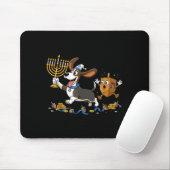 Funny Bet Hound Dreidel Menorah Hanukkah Kids Wome Mousepad (Mit Mouse)
