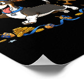 Funny Bet Hound Dreidel Menorah Hanukkah Kids Wome Poster (Ecke)