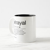 Funny Betrayal Staff Boss Verlassend Geschenkfreun Zweifarbige Tasse (Vorderseite Links)