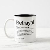 Funny Betrayal Staff Boss Verlassend Geschenkfreun Zweifarbige Tasse (Links)