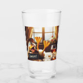 Funny Betrunken Duck Glass Glas (Vorderseite)