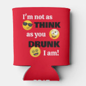 Funny Betrunken Emoji Dosenkühler (Rückseite)