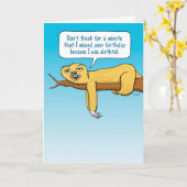 Funny Betrunken nicht lockig Belated Geburtstag Karte (Gelbe Blume)