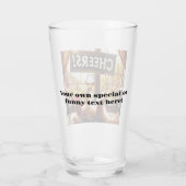 Funny Betrunken Rooster Bierglas Glas (Rückseite)