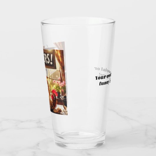 Funny Betrunken Rooster Bierglas Glas (Links)