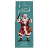 Funny Betrunken Santa Geschenktüte Für Weinflaschen (Rückseite)