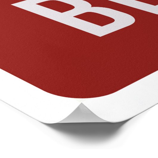 Funny Beware Just Vorsicht Poster (Ecke)