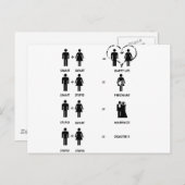 Funny Beziehungen Postkarte (Vorne/Hinten)